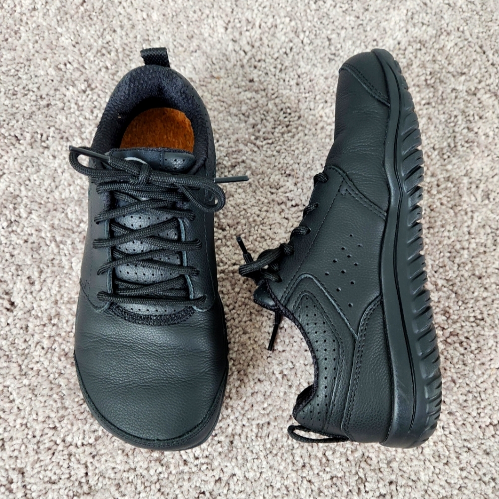 Lems Primal Zen leather ebony minimalist sneaker EUC